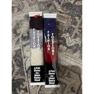 Vintage Rare Panty Hose Fashion  Foursome 2 Packs Of 4, Brand New 8 Pairs